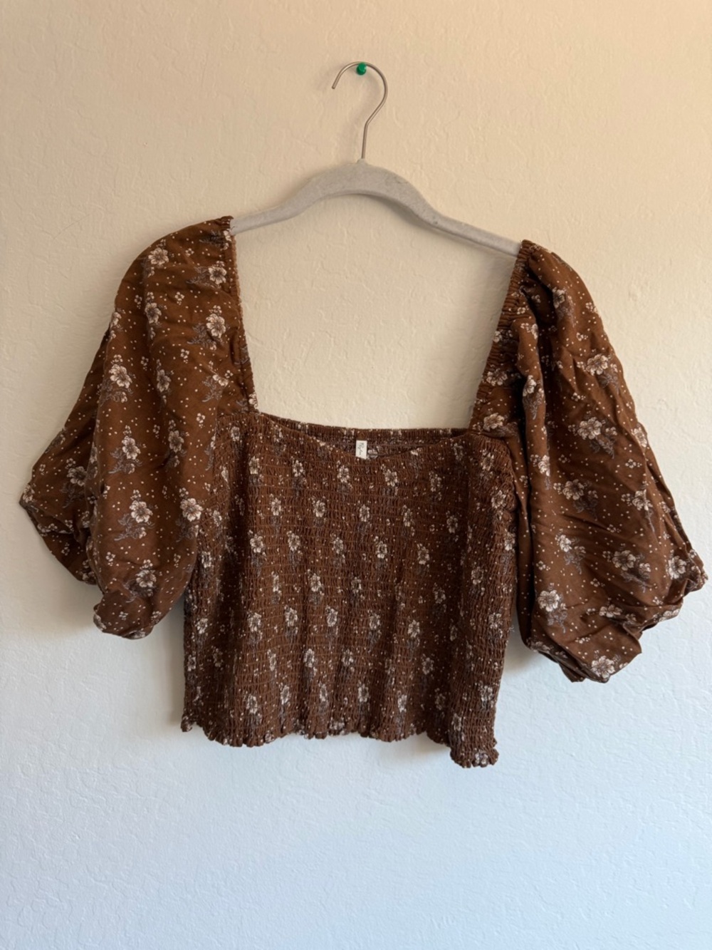 Brown Floral Blouse